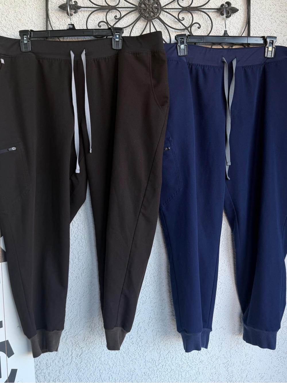 Figs 3XP  Navy Blue, Black Scrub Pants Bundle with Logo Tag